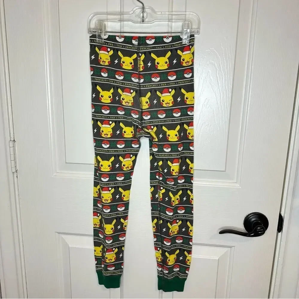 Hanna Andersson X Pokémon Pikachu Pokéball Christmas Fair Isle Long John PJ Set